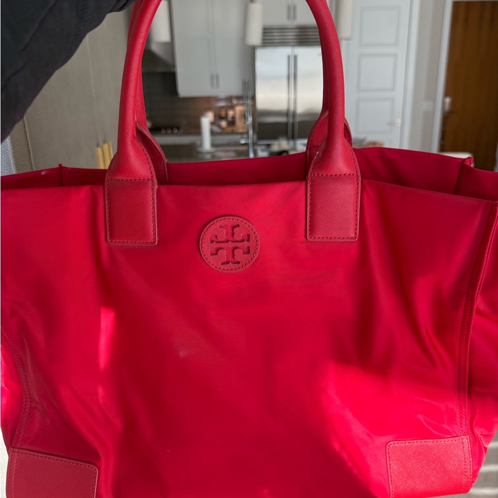 Tory Burch Red Nylon Tote Bag